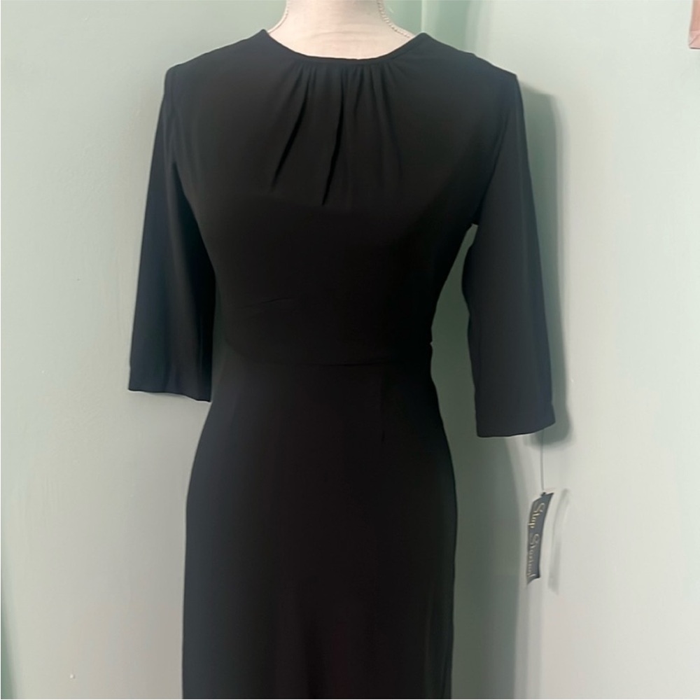🆕 Stop Staring pinup vintage retro Elegant Black Dress with Bow Detail - Picture 3 of 13